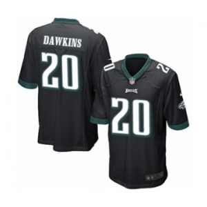 Men's Nike Philadelphia Eagles #20 Brian Dawkins Game Black Alternate NFL Jersey