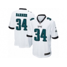 Men's Nike Philadelphia Eagles #34 Kenjon Barner Game White NFL Jersey