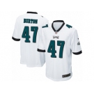 Men's Nike Philadelphia Eagles #47 Trey Burton Game White NFL Jersey