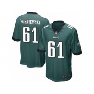 Men's Nike Philadelphia Eagles #61 Stefen Wisniewski Game Midnight Green Team Color NFL Jersey