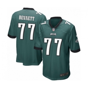 Men's Nike Philadelphia Eagles #77 Michael Bennett Game Midnight Green Team Color NFL Jersey