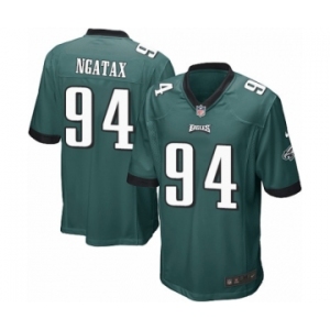 Men's Nike Philadelphia Eagles #94 Haloti Ngata Game Midnight Green Team Color NFL Jersey