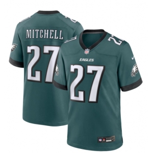 Men's Philadelphia Eagles #27 Quinyon Mitchell Nike Midnight Green Game Football Jersey