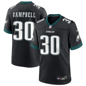 Mens Philadelphia Eagles #30 Jihaad Campbell Nike Black Football Jersey