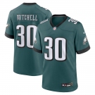 Men's Philadelphia Eagles #30 Mitchell Game Green Football Jersey