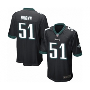 Men's Philadelphia Eagles #51 Zach Brown Game Black Alternate Football Jersey