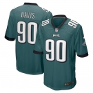 Men's Philadelphia Eagles #90 Jordan Davis Game Green Football Jersey