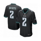 Philadelphia Eagles #2 Jalen Hurts Game Black Alternate Football Jersey
