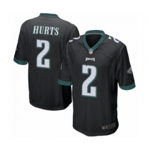 Philadelphia Eagles #2 Jalen Hurts Game Black Alternate Football Jersey