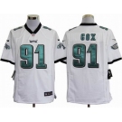 nike nfl jerseys philadelphia eagles #91 cox white[game]