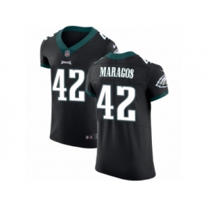 Men Nike Philadelphia Eagles #42 Chris Maragos Black Vapor Untouchable Elite Player NFL Jersey