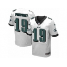 Men's Nike Philadelphia Eagles #19 Donnel Pumphrey Elite White NFL Jersey