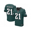 Men's Nike Philadelphia Eagles #21 Leodis McKelvin Elite Midnight Green Team Color NFL Jersey