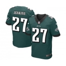 Men's Nike Philadelphia Eagles #27 Malcolm Jenkins Elite Midnight Green Team Color NFL Jersey