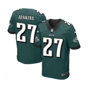 Men's Nike Philadelphia Eagles #27 Malcolm Jenkins Elite Midnight Green Team Color NFL Jersey