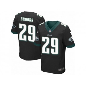 Men's Nike Philadelphia Eagles #29 Terrence Brooks Elite Black Alternate NFL Jersey