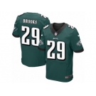 Men's Nike Philadelphia Eagles #29 Terrence Brooks Elite Midnight Green Team Color NFL Jersey