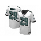 Men's Nike Philadelphia Eagles #29 Terrence Brooks Elite White NFL Jersey