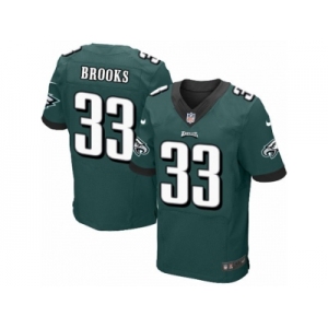 Men's Nike Philadelphia Eagles #33 Ron Brooks Elite Midnight Green Team Color NFL Jersey