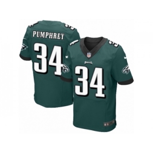 Men's Nike Philadelphia Eagles #34 Donnel Pumphrey Elite Midnight Green Team Color NFL Jersey