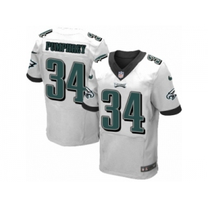 Men's Nike Philadelphia Eagles #34 Donnel Pumphrey Elite White NFL Jersey
