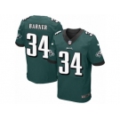 Men's Nike Philadelphia Eagles #34 Kenjon Barner Elite Midnight Green Team Color NFL Jersey