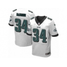 Men's Nike Philadelphia Eagles #34 Kenjon Barner Elite White NFL Jersey