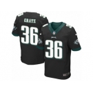 Men's Nike Philadelphia Eagles #36 Dwayne Gratz Elite Black Alternate NFL Jersey