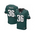 Men's Nike Philadelphia Eagles #36 Dwayne Gratz Elite Midnight Green Team Color NFL Jersey