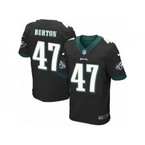 Men's Nike Philadelphia Eagles #47 Trey Burton Elite Black Alternate NFL Jersey