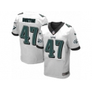 Men's Nike Philadelphia Eagles #47 Trey Burton Elite White NFL Jersey