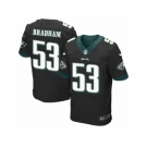 Men's Nike Philadelphia Eagles #53 Nigel Bradham Elite Black Alternate NFL Jersey