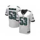 Men's Nike Philadelphia Eagles #53 Nigel Bradham Elite White NFL Jersey