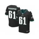 Men's Nike Philadelphia Eagles #61 Stefen Wisniewski Elite Black Alternate NFL Jersey