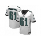 Men's Nike Philadelphia Eagles #61 Stefen Wisniewski Elite White NFL Jersey