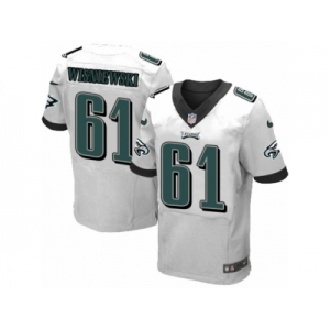Men's Nike Philadelphia Eagles #61 Stefen Wisniewski Elite White NFL Jersey