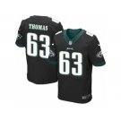 Men's Nike Philadelphia Eagles #63 Dallas Thomas Elite Black Alternate NFL Jersey