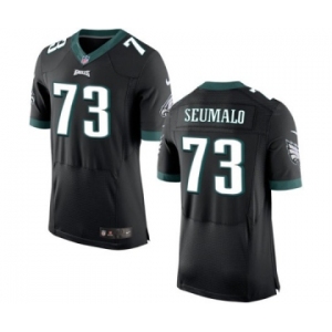 Men's Nike Philadelphia Eagles #73 Isaac Seumalo Elite Black Alternate NFL Jersey