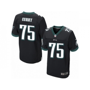 Men's Nike Philadelphia Eagles #75 Vinny Curry Elite Black Alternate NFL Jersey