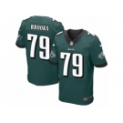 Men's Nike Philadelphia Eagles #79 Brandon Brooks Elite Midnight Green Team Color NFL Jersey