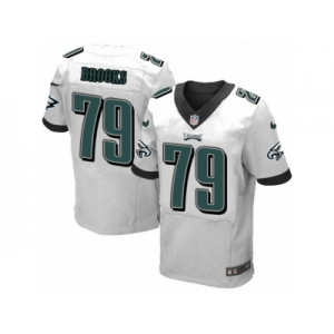Men's Nike Philadelphia Eagles #79 Brandon Brooks Elite White NFL Jersey