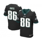 Men's Nike Philadelphia Eagles #86 Zach Ertz Elite Black Alternate NFL Jersey