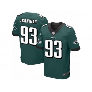 Men's Nike Philadelphia Eagles #93 Timmy Jernigan Elite Midnight Green Team Color NFL Jersey