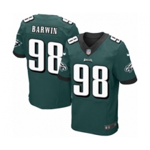 Men's Nike Philadelphia Eagles #98 Connor Barwin Elite Midnight Green Team Color NFL Jersey