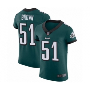 Men's Philadelphia Eagles #51 Zach Brown Midnight Green Team Color Vapor Untouchable Elite Player Football Jersey