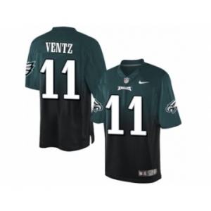 Nike Philadelphia Eagles #11 Carson Wentz Midnight Green-Black Men's Stitched NFL Elite Fadeaway Fashion Jersey[Wentz]