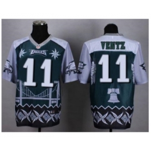 Nike Philadelphia Eagles #11 Carson Wentz Midnight Green Men's Stitched NFL Elite Noble Fashion Jersey[Wentz]