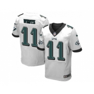 Nike Philadelphia Eagles #11 Carson Wentz White Men's Stitched NFL New Elite Jersey[Wentz]