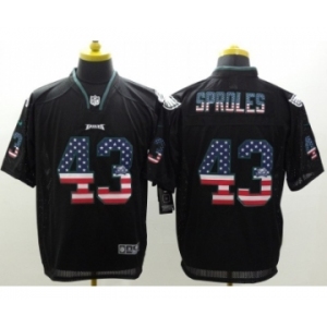 Nike Philadelphia Eagles #43 Sproles Black Jerseys(USA Flag Fashion Elite)