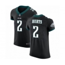 Philadelphia Eagles #2 Jalen Hurts Black Vapor Untouchable Elite Player Football Jersey